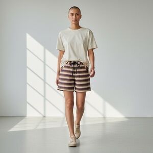 Casual Striped Women's Shorts